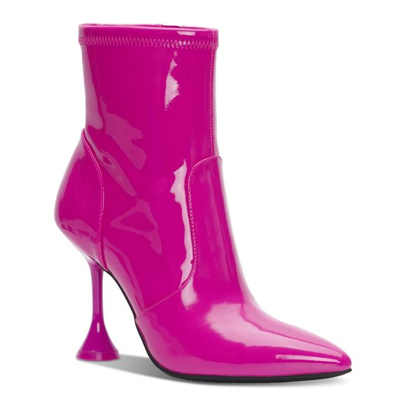 Cufflinks Inc. Shoes - INC Womens Ibrina Faux Leather Pointed Toe Ankle Boots Pink 8.5 Medium (B,M)
